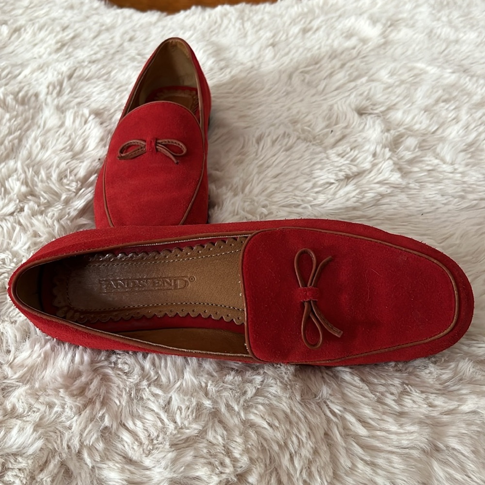 Lands’ End Women’s Red Suede Flats; Size 8.5; EUC - Picture 3 of 9
